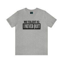 Load image into Gallery viewer, I Never Quit Jersey Short Sleeve Premium Tee
