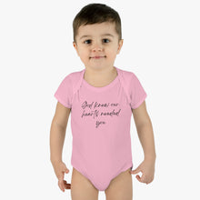 Load image into Gallery viewer, God Knew Infant Baby Rib Bodysuit
