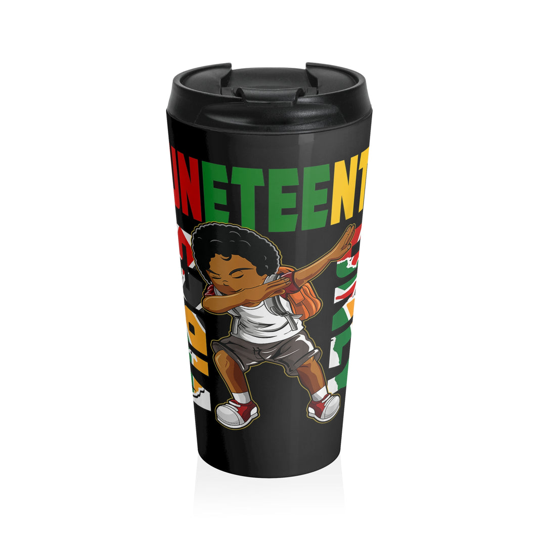 Juneteenth Vibes Stainless Steel Travel Mug