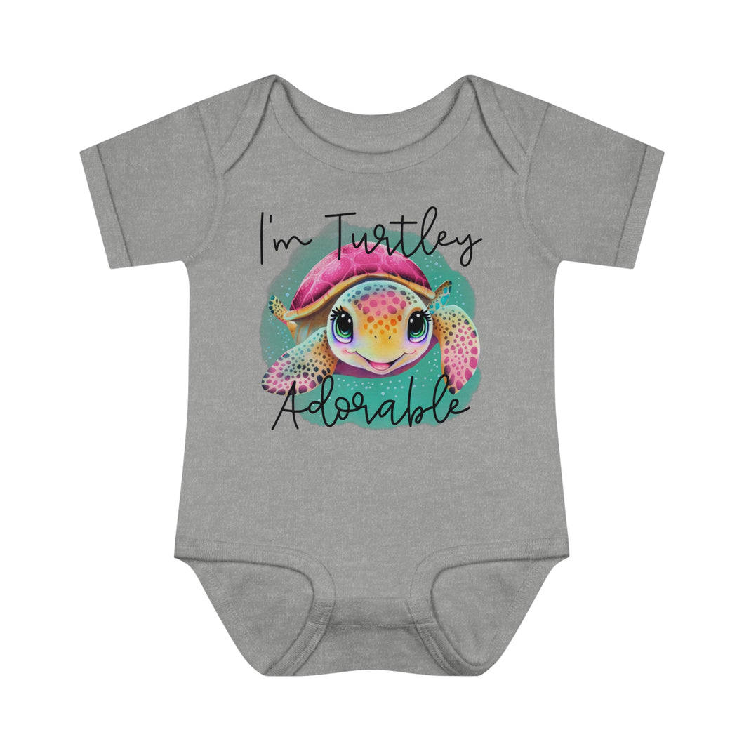 I'm Turtley Adorable Infant Baby Rib Bodysuit