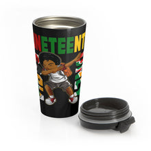 Load image into Gallery viewer, Juneteenth Vibes Stainless Steel Travel Mug
