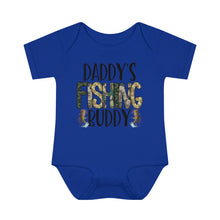 Load image into Gallery viewer, Daddy Fishing Buddy Infant Baby Rib Bodysuit
