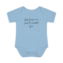 Load image into Gallery viewer, God Knew Infant Baby Rib Bodysuit
