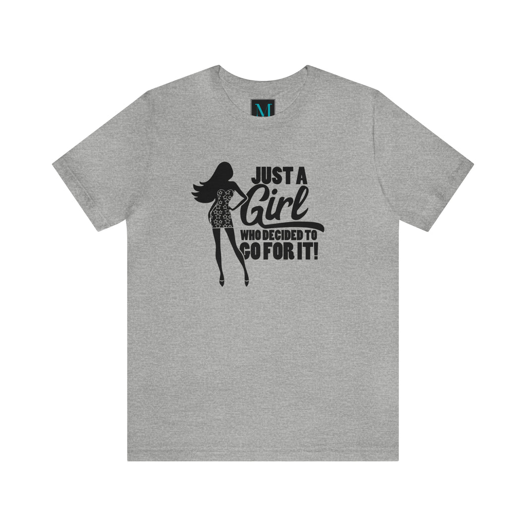 Just A Girl Jersey Short Sleeve Premium Tee