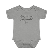 Load image into Gallery viewer, God Knew Infant Baby Rib Bodysuit
